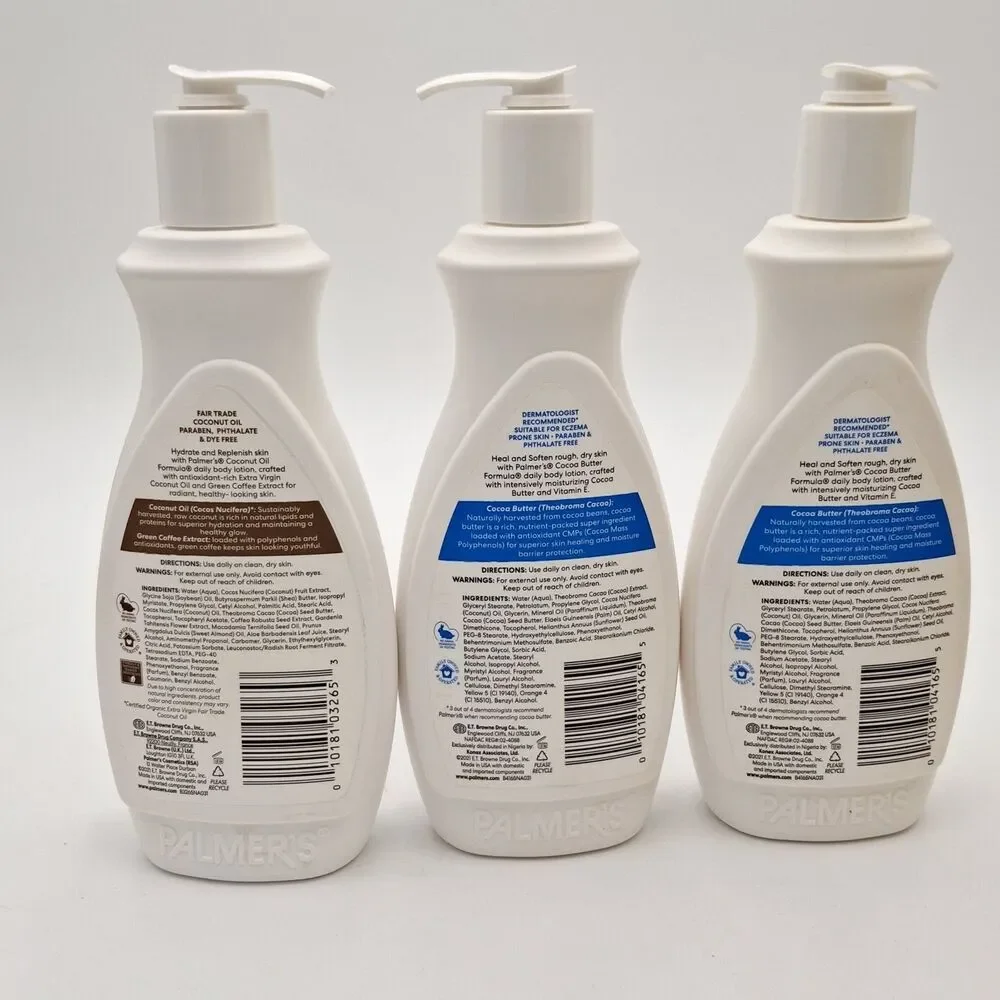Lot of 3, 2 Palmer's Cocoa Butter Formula Daily Skin Therapy 1 Coconut Hydration